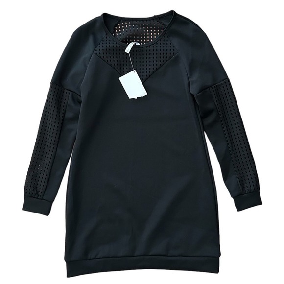 Fabletics Dresses & Skirts - Fabletics Black Tennis Cutout Longsleeve Dress NWT Size Medium
